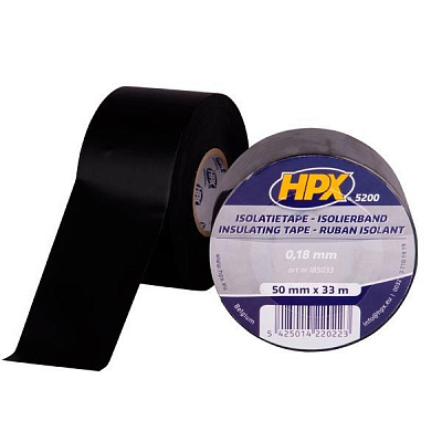 Ізострічка бандажна HPX 5200 50 мм x 33 м чорна IB5033