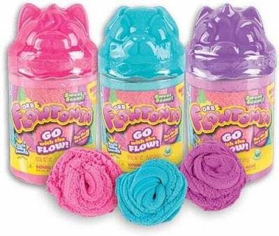 Ігровий набір ORB Flowtonia: кінетичний слаймо-пісок ароматизований «Веселі звірятка» (455 г) в асортименті ORB40830