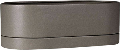 Горшок керамический Larsan с поддоном низкий овальный 2,6 л бежевый 