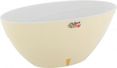 Горшок пластиковый Santino Calipso овальный 7,2л кремовый 