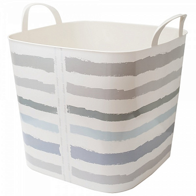 Кошик Алеана з декором Смужки 22 л блакитний