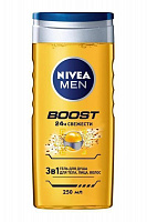 Гель для душа Nivea Boost 3 в 1 для тела, лица и волос 250 мл