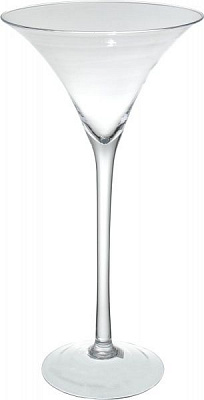 Ваза стеклянная прозрачная Мартинка 50х26 см Wrzesniak Glassworks