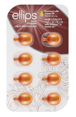 Олія Ellips Hair Vitality для жорсткого волосся c женьшенем і медом 6 мл