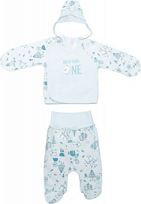 Комплект дитячого одягу Фламінго ясельний блакитний р.62 695-007