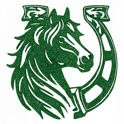 Підвіска MIS LT Кінь-підкова 12 см зелений