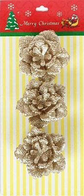 Набор новогодних декораций Роза 8 см 3 шт. SD16-1808CH 