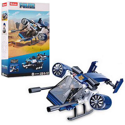 Конструктор Sluban M38-B0760D Police (патрульный вертолет полиции)