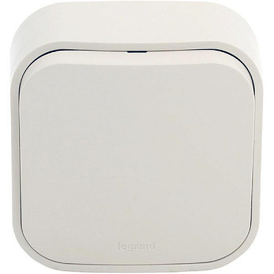 Выключатель одноклавишный Legrand Quteo без подсветки 10 А 230В IP20 кремовый 782230