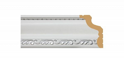 Плинтус для натяжного потолка Dellos Baget 148-2-114 2400x45x31мм 