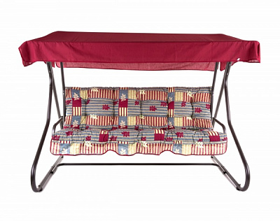 Качели с навесом Patio Milano красный принт 220х157х134 см 483171 