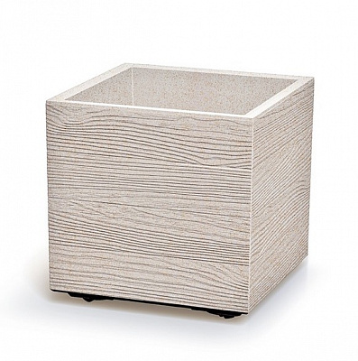 Горщик для квітів Madera Square Eco Wood 400мм квадратний 1001 Бежева PRP (82771-449)