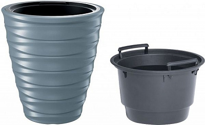 Горшок для цветов Prosperplast FREZE 300 мм круглый бело-серый 