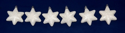Елочный набор Звездочки с блестками 200114 7 см 6 шт./уп. 