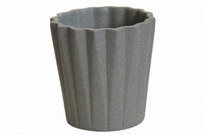 Горшок керамический Ориана-Запорожкерамика №6 фигурный 0,35 л серый металлик (074-6-004) 