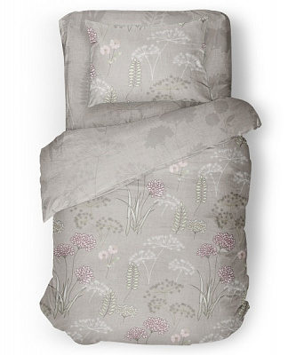 Комплект постільної білизни Meadow 1,5 сірий із малюнком UP! (Underprice)