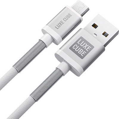 Кабель Luxe Cube 1 м сірий (USB MICRO TO USB SPRING GREY)
