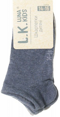 Комплект носковдля девочек Luna Kids коротких р.14–16 серый синий