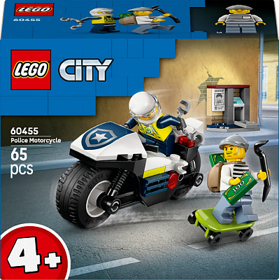 Конструктор LEGO City Преследование на полицейском мотоцикле 60455