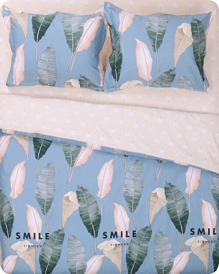 Комплект постільної білизни Флорида 2 бежевий із блакитним Homeline