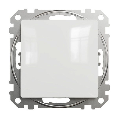 Перемикач прохідний одноклавішний Schneider Electric Sedna Design без підсвітки 10 А 250В білий SDD111106