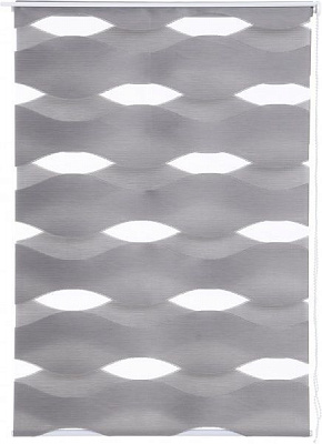 Ролета день-ніч Bella Vita D113 58x160 см хвиля сіра