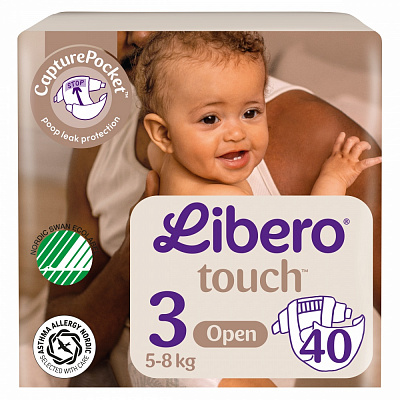 Подгузники Libero Touch 3 5-8 кг 40 шт.