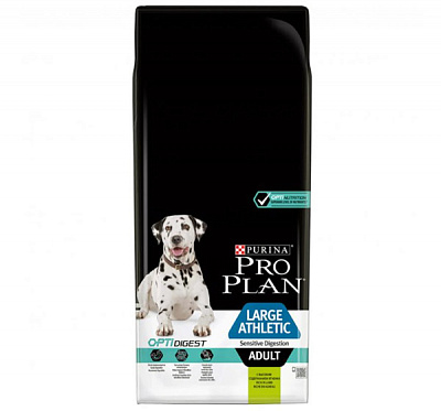 Корм сухой с чувствительным пищеварением для больших пород Pro Plan Large Athletic с ягненком 14 кг