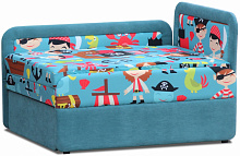 Тахта детский Берегиня Марио левый голубой 750x970x660 мм