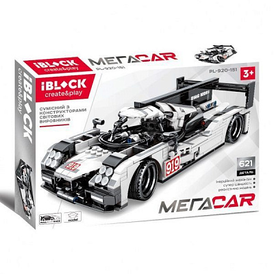 Автоконструктор Iblock Мегаcar, 621 деталей PL-920-151