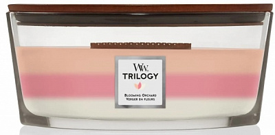 Свеча ароматическая Woodwick Ellipse Trilogy Blooming Orchard (Цветущий фруктовый сад) 453 г 