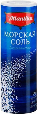 Соль морская мелкая 250 г Атлантика (4607005090836) 