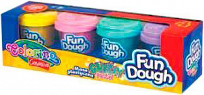 Набор для творчества масса пластична 4 цвета с блестками Colorino