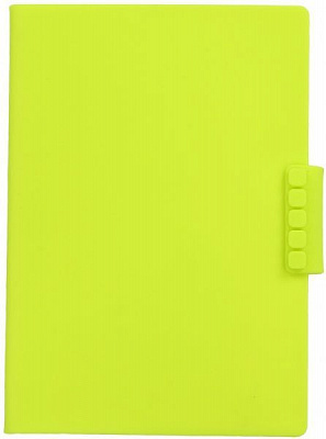 Книга для записей силиконовая Желтый неон А5 100 л.