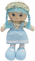 Лялька Девілон 860845 м'яконабивна з вишитим обличчям 36 см блакитна