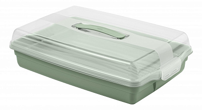 Тортовница Curver 29,5х45х11,1 см прозрачная/зеленая 758310