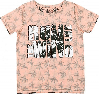 Футболка Фламинго пальмы р.140 бежевый 776-123-8 