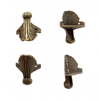 Ножки декоративные старая латунь 48х37 мм 4 шт. 