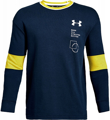 Свитшот Under Armour Rival Terry Crew 1333035-408 р. S синий