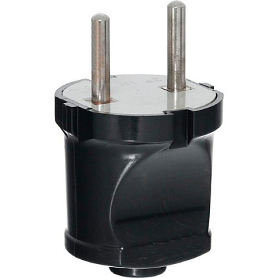 Вилка кабельная UP! (Underprice) YK-205B-BK без заземления 220В 10А IP20 пластик черный