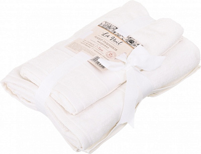 Набір рушників махрових Tara з бордюром 2 шт 50x90 см молочний La Nuit