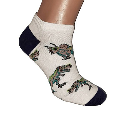 Шкарпетки чоловічі ZOZ Тираннозавр р. 29 біло-чорний 1 пар