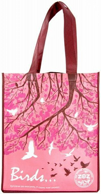 Экосумка ZOZ Птицы спанбонд 415x345x120 мм 