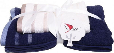 Набір рушників Modern 2 шт. айворі/ темно-синій