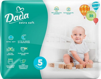 Підгузки Dada Extra Soft 5 Junior 11-25 кг, 39 шт.