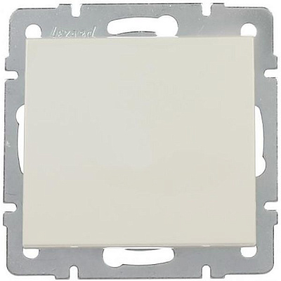 Вимикач одноклавішний Lezard Rain без підсвітки 220В крем 703-0388-100
