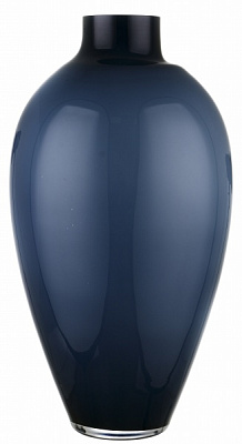 Ваза Wrzesniak Glassworks Amphor 47 см темно-синя
