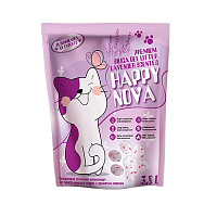 Наповнювач Happy Nova силікагелевий гігієнічний з ароматом лаванди 3,8 л 1,5 кг