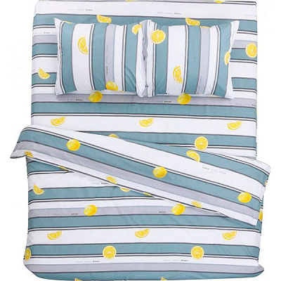 Комплект постельного белья двуспальный Underprice Lemon sea wave