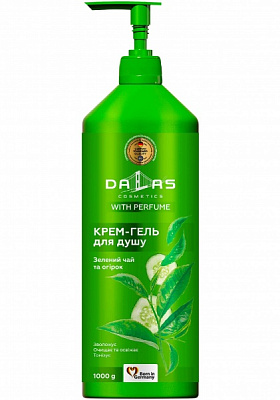 Крем-гель для душу Dalas Зелений чай та огірок 1000 мл